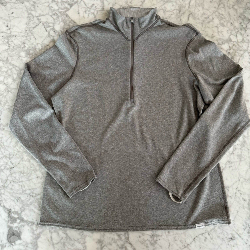 Patagonia Capilene Quarter Zip Base Layer Gray Size XL